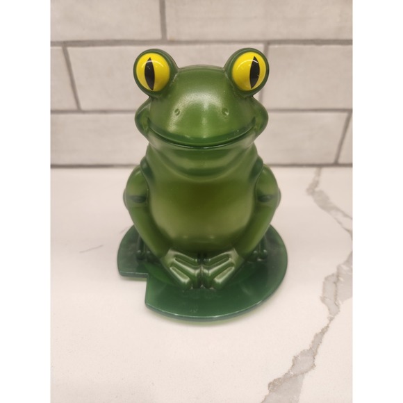 Vintage Avon Gift‎ Collection Light Up Garden Critters Green Frog Plastic - Picture 1 of 9